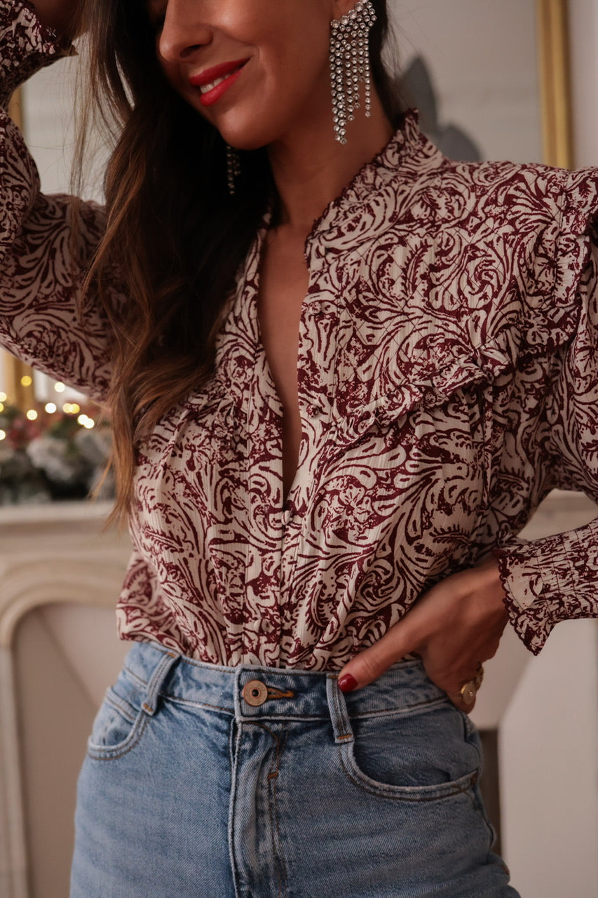 Blouse Tracy bordeaux