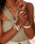 Bracelet Ambre blanc et doré