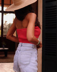 Bustier Bella rouge corail