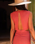 Robe Charlène brique