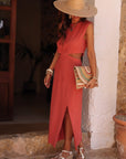 Robe Charlène brique