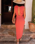 Robe Charlène brique