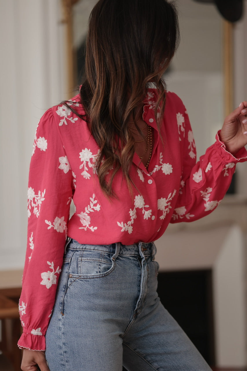 Blouse Ava framboise