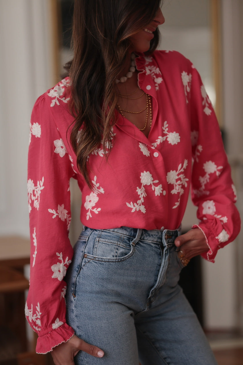 Blouse Ava framboise