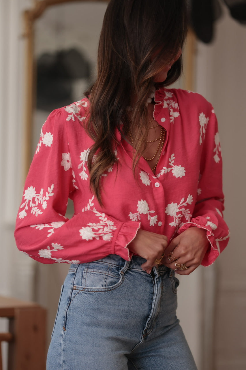 Blouse Ava framboise
