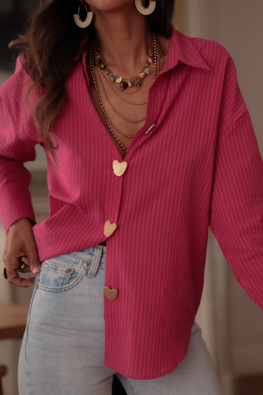 Chemise Love rose