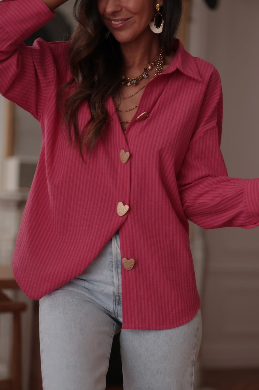 Chemise Love rose