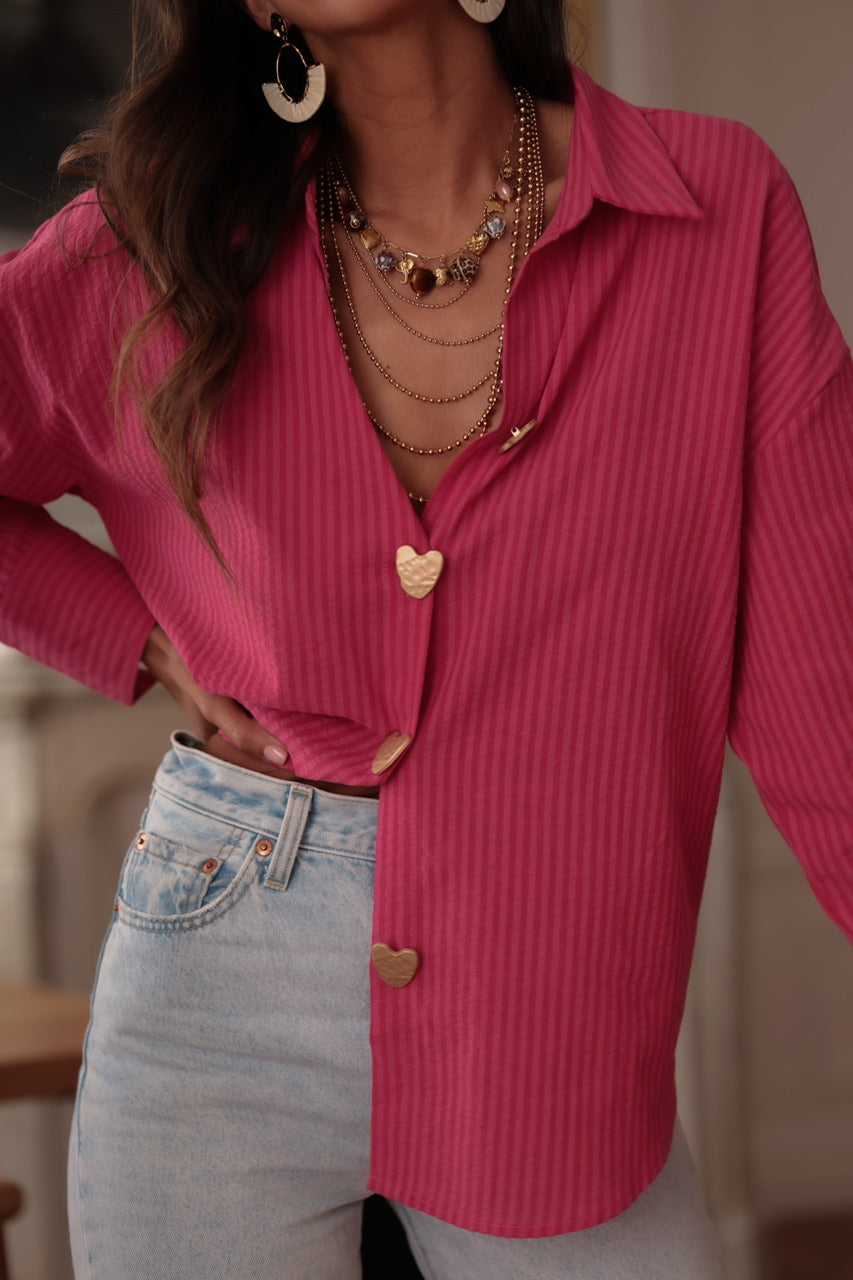 Chemise Love rose