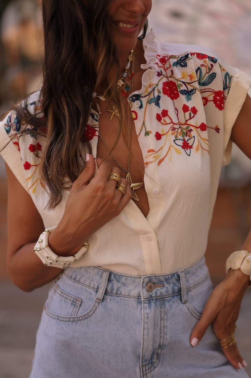 Chemise Paz brodée