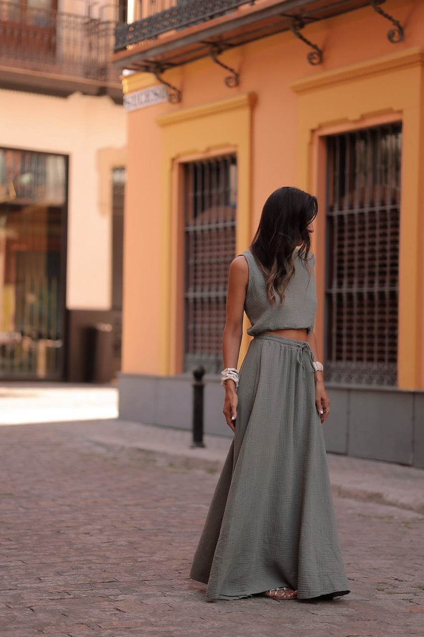 Ensemble Esmée kaki