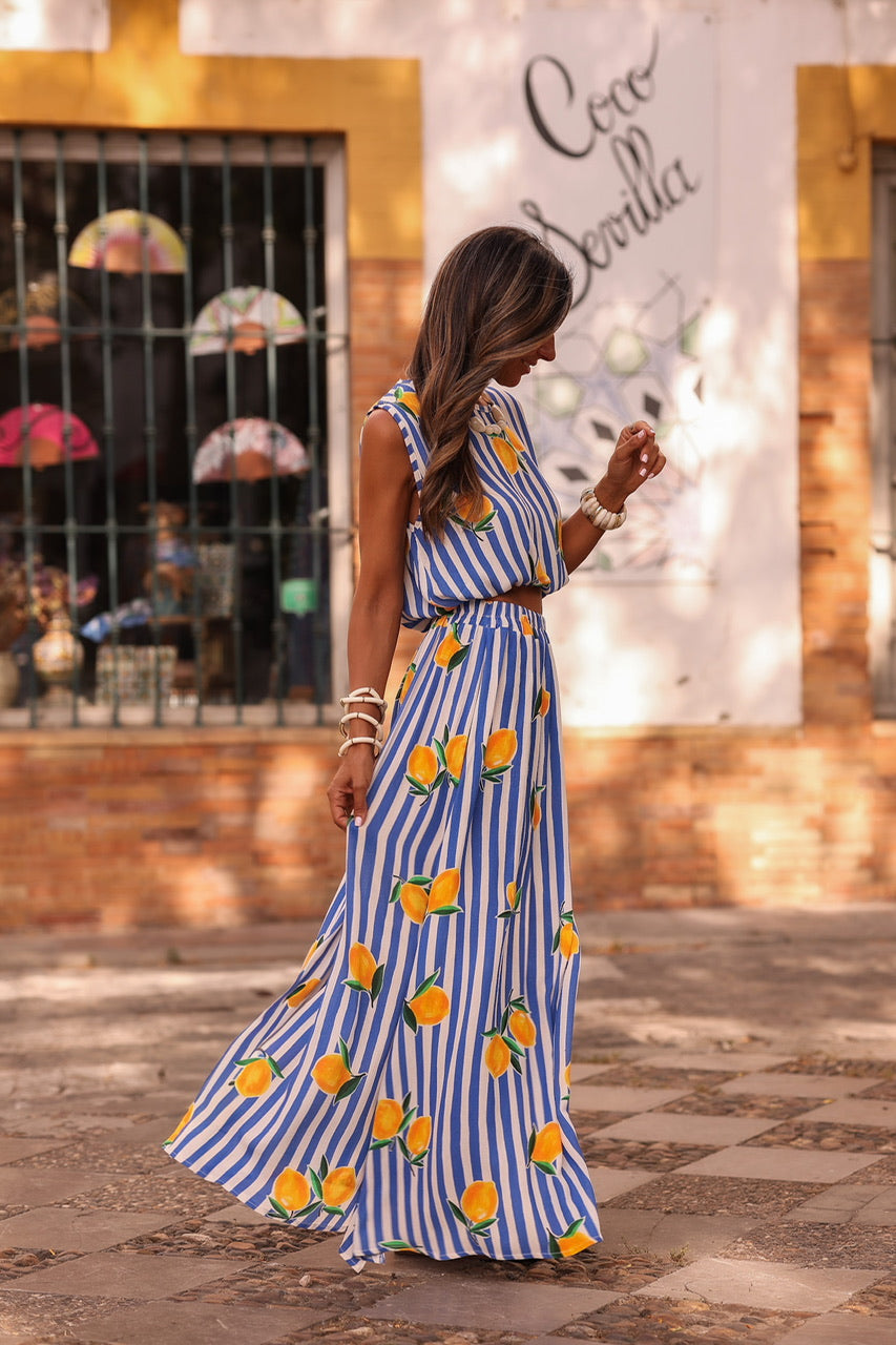 Ensemble Gabriela bleu citron