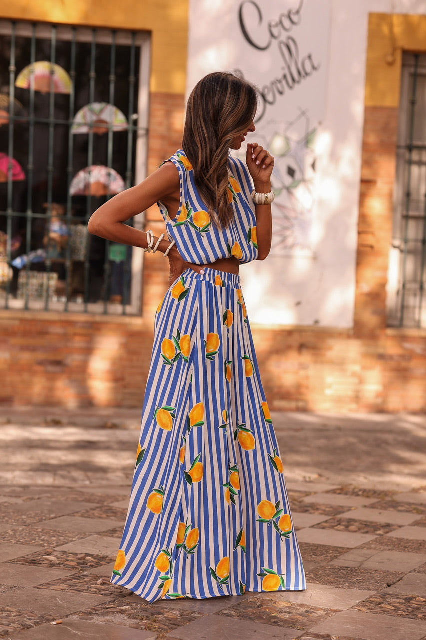 Ensemble Gabriela bleu citron