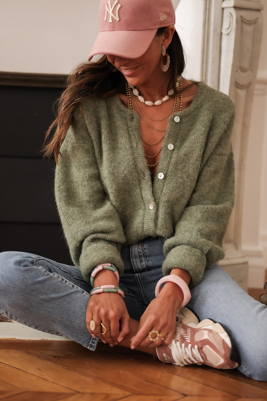 Gilet Abel vert olive