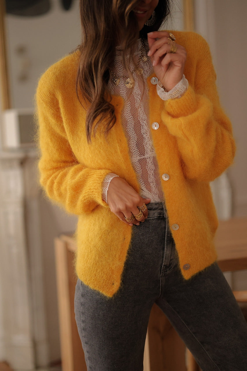 Gilet cropped in denim | Maison Clabé Gilet cropped in denim | Maison Clabé