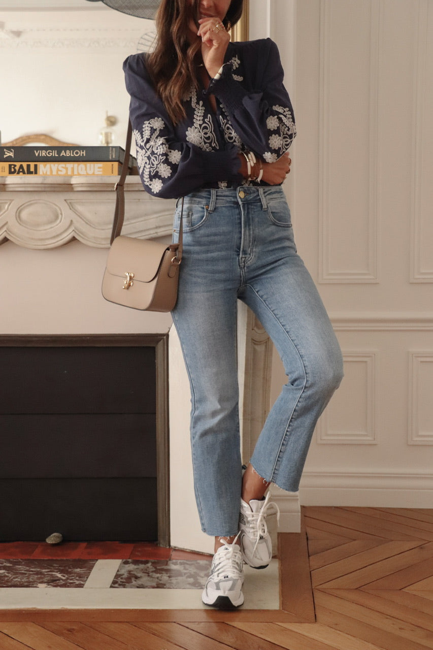 Jean Iris bleu