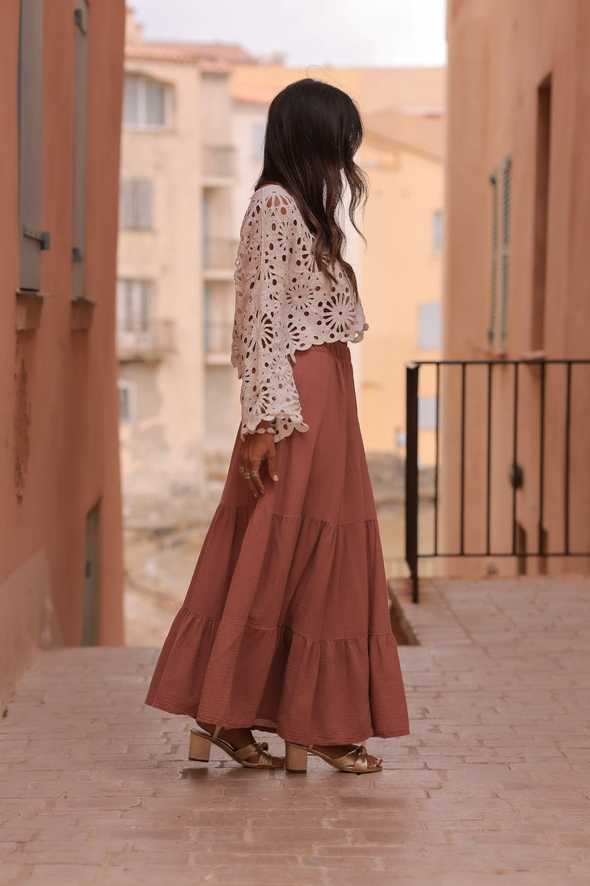 Jupe Ysia terracotta