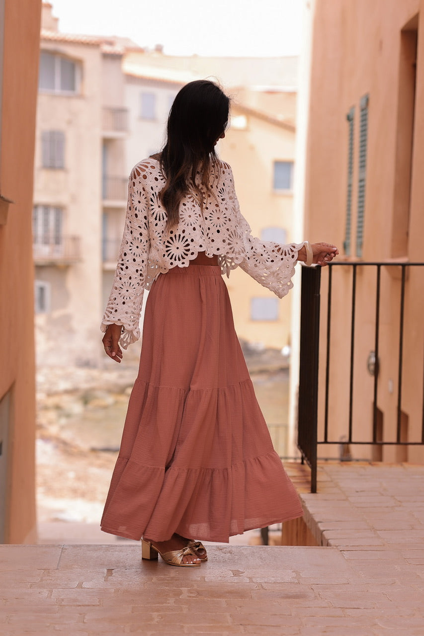 Jupe Ysia terracotta