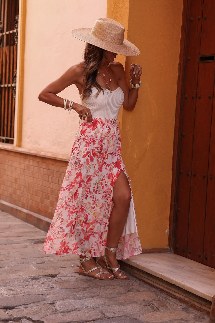 Jupe Raquel corail
