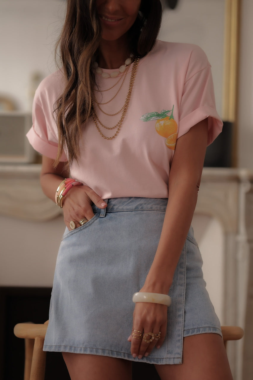 Jupe-short Jadene bleu clair