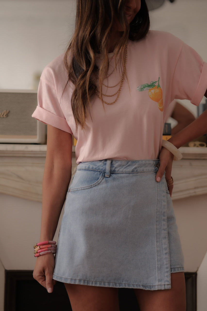 Jupe-short Jadene bleu clair