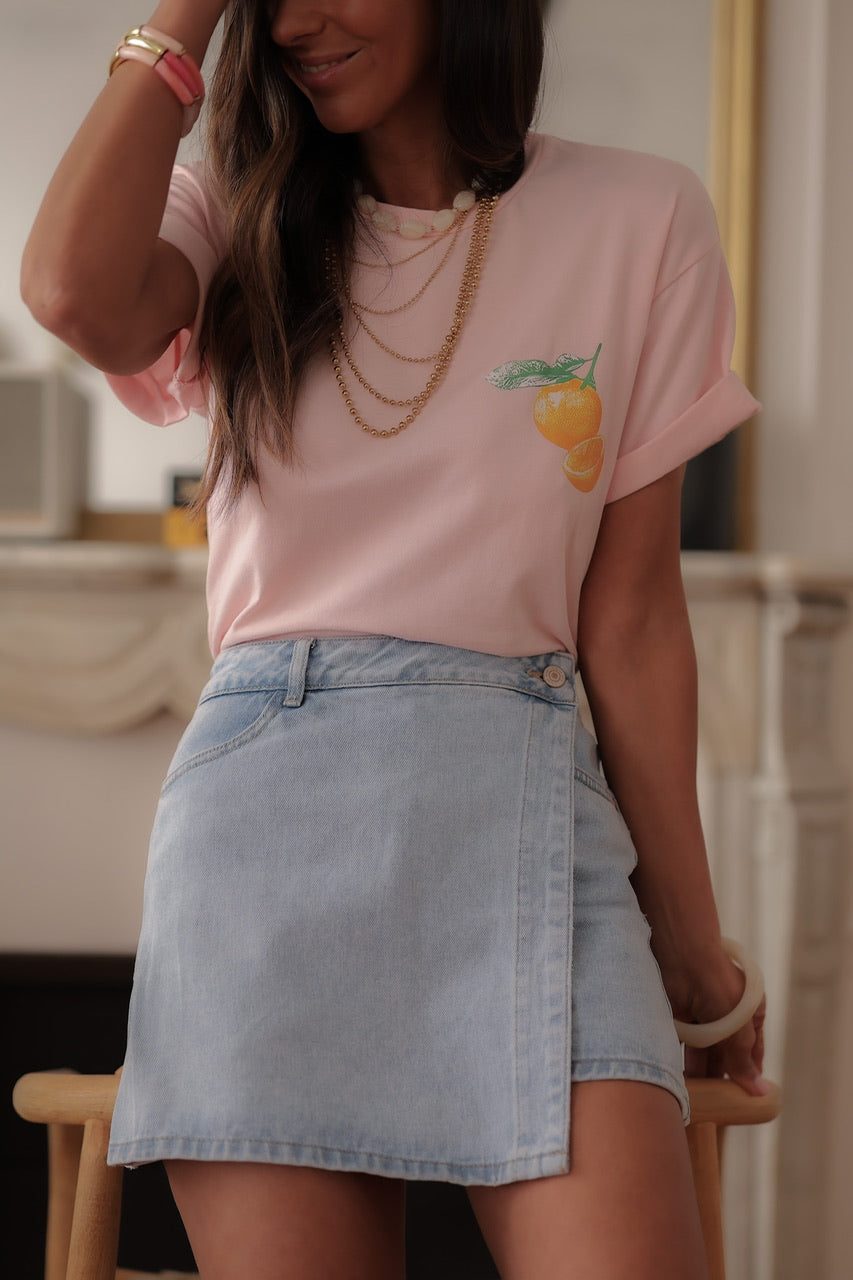 Jupe-short Jadene bleu clair