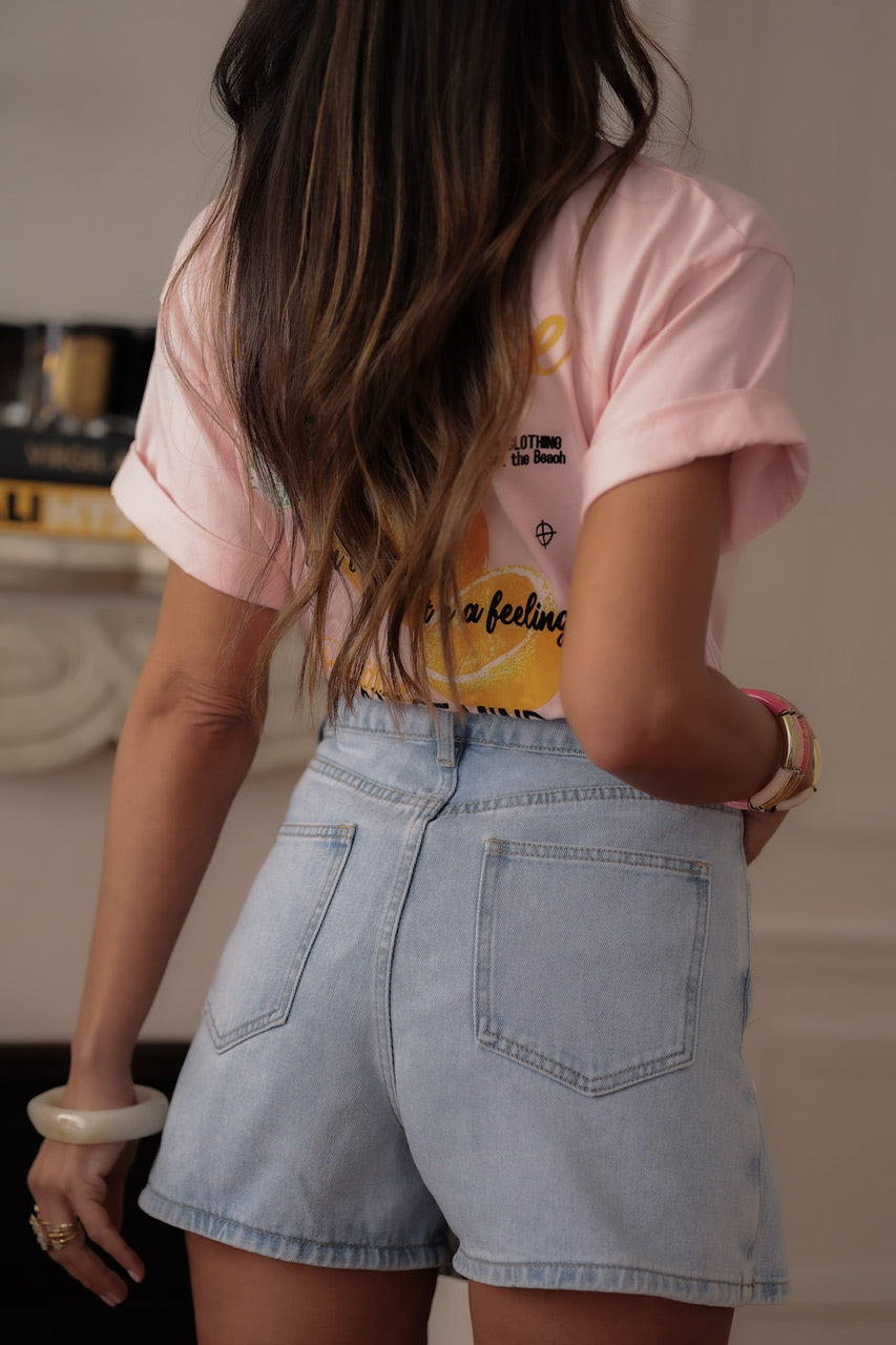 Jupe-short Jadene bleu clair