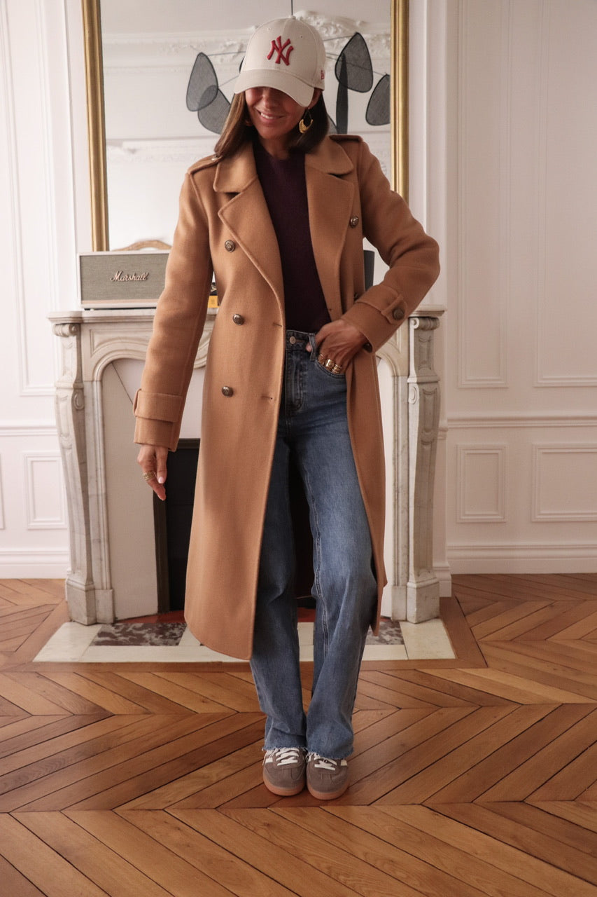 Manteau Apolline camel