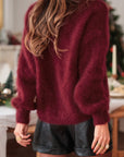 Pull Daisy bordeaux