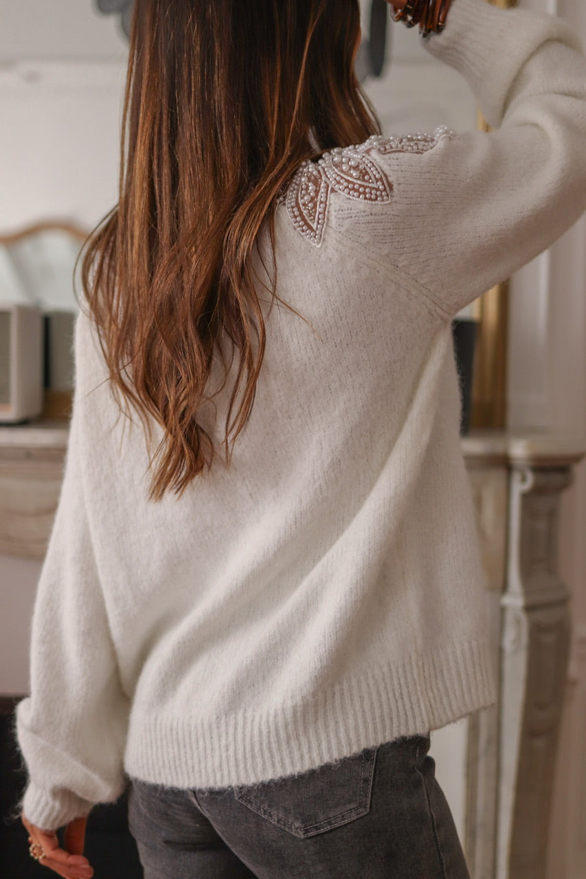 Pull Edwige blanc