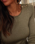 Pull Sélina kaki