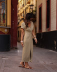 Robe Orane vert olive