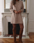 Robe pull Amaé beige