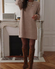 Robe pull Amaé beige