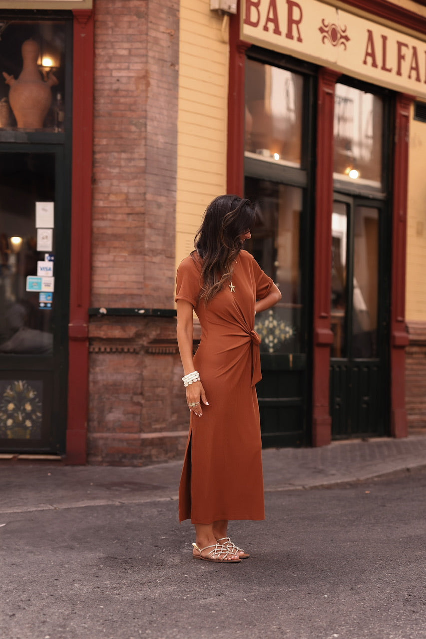 Robe Rhéane caramel