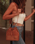Sac Lola en cuir camel