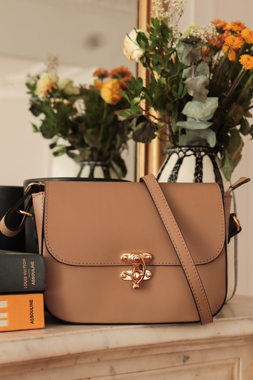 Sac Roméo en cuir taupe