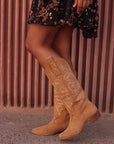 Bottes Santiags beige