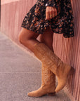 Bottes Santiags beige