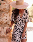 Robe Sola écru et noir