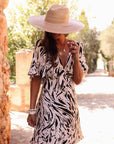 Robe Sola écru et noir