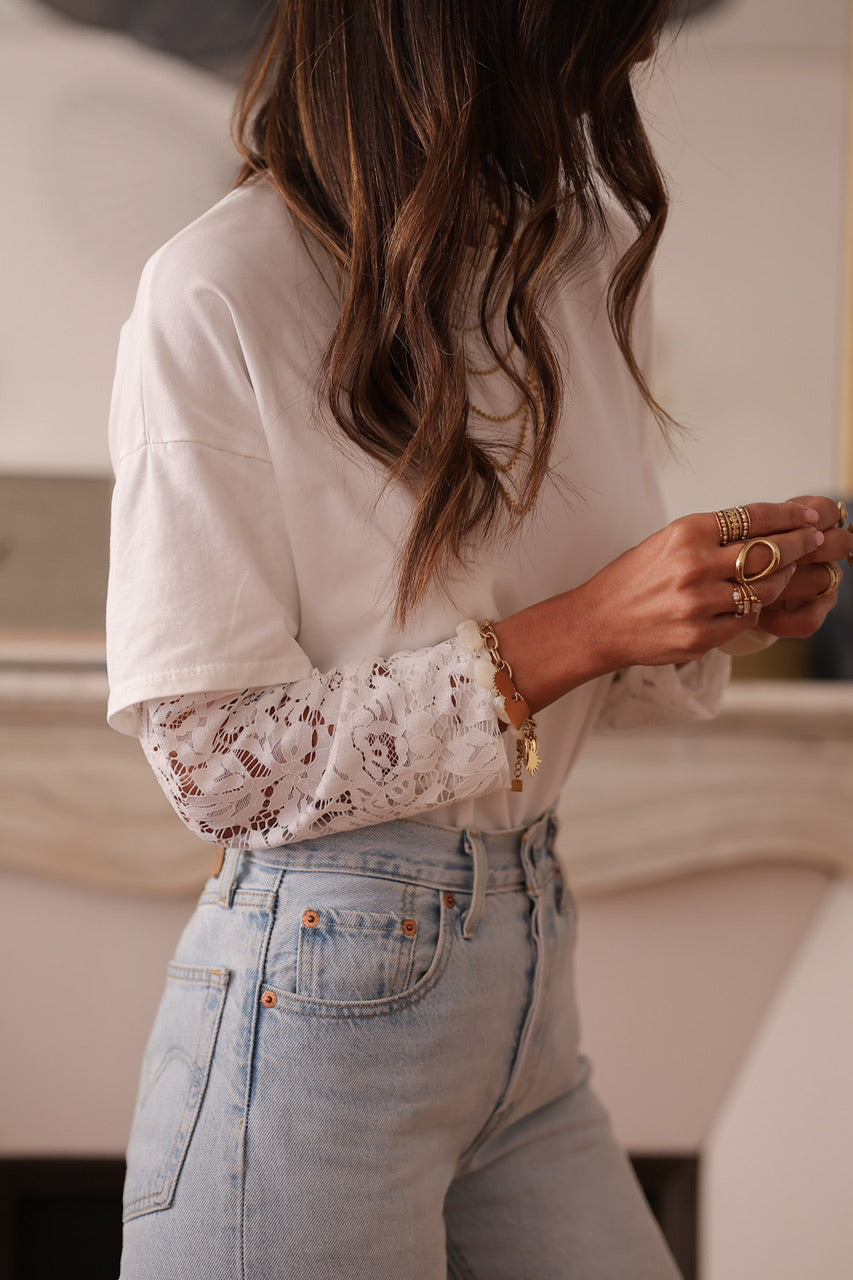 Tee-shirt dentelle