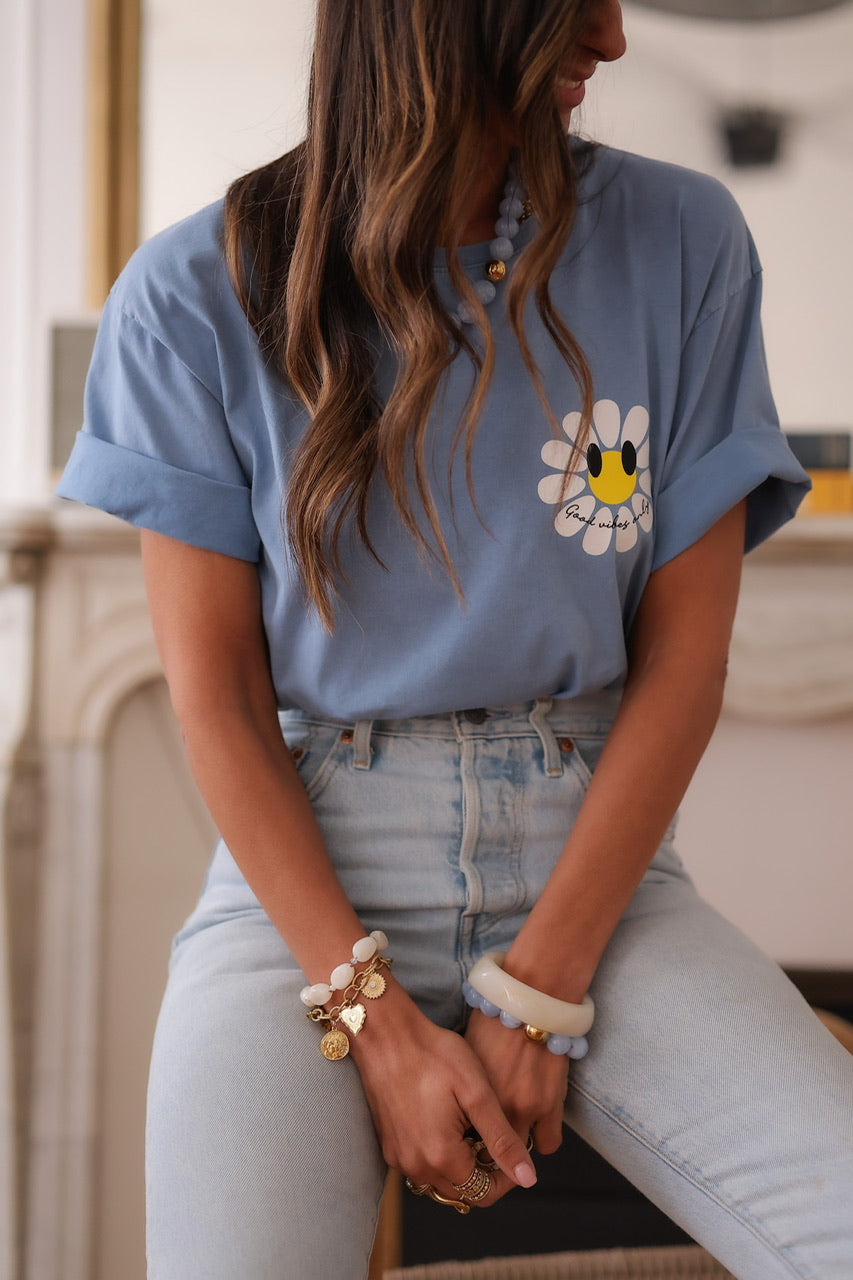 Tee-shirt Marguerite bleu