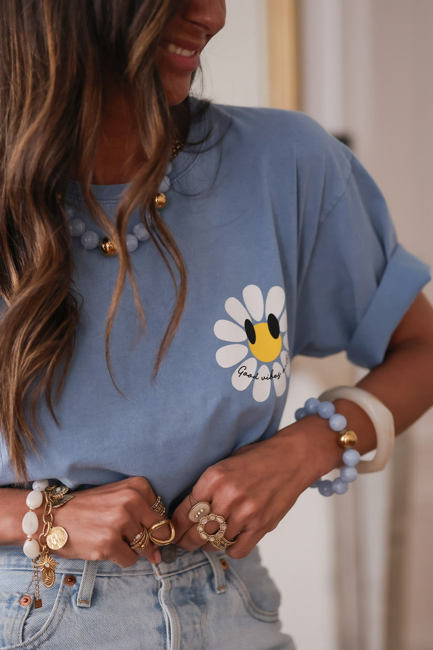 Tee-shirt Marguerite bleu