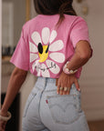 Tee-shirt Marguerite rose