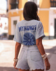 Tee-shirt Mykonos bleu ciel