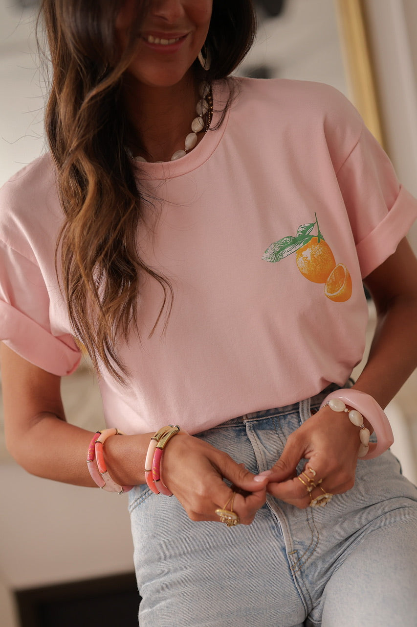 Tee-shirt Paradise rose