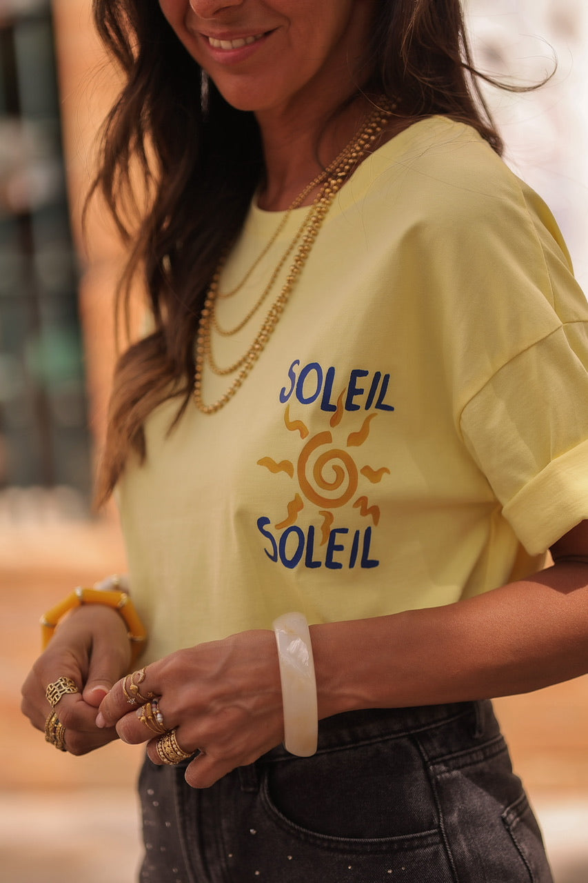 Tee-shirt Soleil jaune