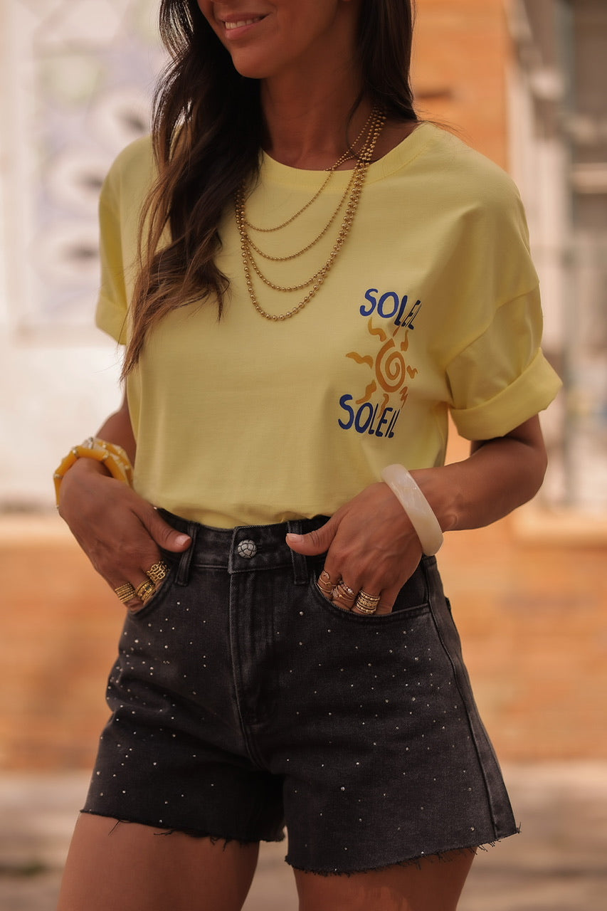 Tee-shirt Soleil jaune