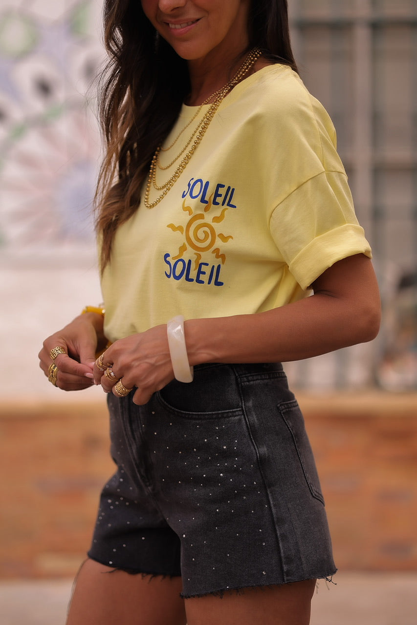 Tee-shirt Soleil jaune