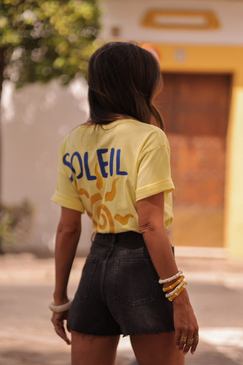 Tee-shirt Soleil jaune